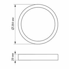 VIDEX LED nadgradni stropni panel okrogli 24W 4000K