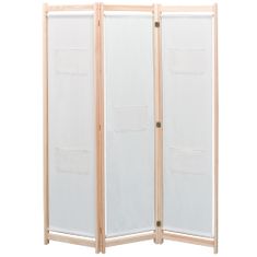 Vidaxl Paravan 3-delni blago 120x170x4 cm krem