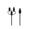 setty. Kabel 3v1 Lightning + USB-C + microUSB 1m