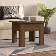 Vidaxl Kavna mizica, rjavi hrast, 55x55x42 cm, iverna plošča