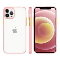 slomart silikonski upogljivi prosojni ovitek milky case za iphone 13 pro roza