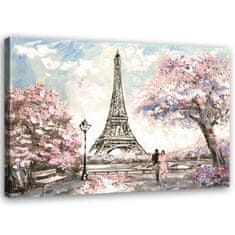 shumee Slika na platnu, Eifflov stolp Pariz roza - 90x60