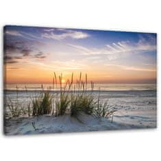 shumee Slika na platnu, Zahajajoče sonce na plaži - 90x60