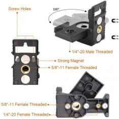 Huepar Magnetni nosilec za laserske nivelirje 1/4 PV3