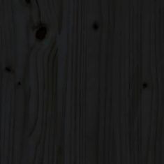Vidaxl Posteljno vzglavje črno 146x4x104 cm trdna borovina