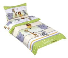 Otroško posteljno perilo iz bombaža Agata - 90x135, 45x60 cm - Safari zelena