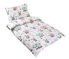 Otroška posteljnina iz bombaža Agata - 90x135, 45x60 cm - Medvedek Panda