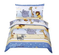 Otroško posteljno perilo iz bombaža Beata - 100x135, 45x60 cm - Safari blue