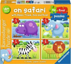 Ravensburger Moja prva sestavljanka: Na safariju 4 v 1 (2,3,4,5 kosov)