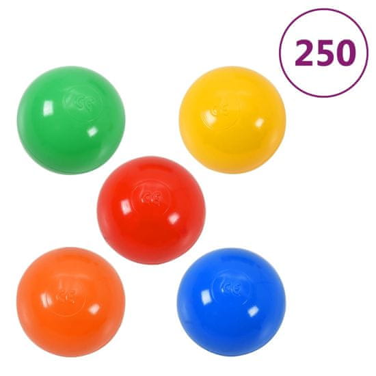 Vidaxl Pisane igralne žogice za otroški bazen 250 kosov