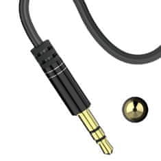 DUDAO Kotni avdio kabel AUX mini jack 3,5 mm 1 m črn