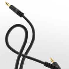 DUDAO Kotni avdio kabel AUX mini jack 3,5 mm 1 m črn