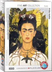 EuroGraphics Puzzle Portret Fride Kahlo z ogrlico iz trna 1000 kosov