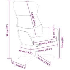 Vidaxl Stol za sproščanje z oporo za noge svetlo sivo blago