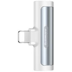 REMAX 2 v 1 Lightning polnilni in avdio adapter, bel (RL-LA03i)