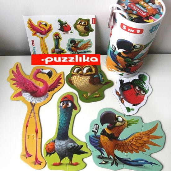 Puzzlika PUZZLE 5v1 “PTIČKI”