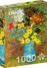 ENJOY Puzzle Vincent Van Gogh: Vaza z marjeticami in vetrnicami 1000 kosov