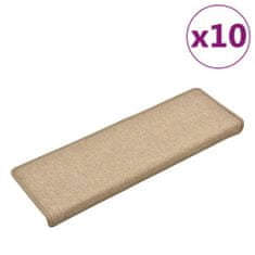 Greatstore Preproge za stopnice 10 kosov 65x25 cm taupe