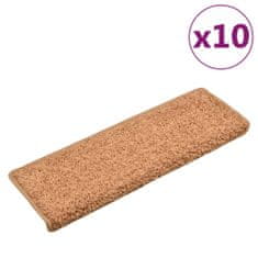 Vidaxl Preproge za stopnice 10 kosov 65x25 cm rjave