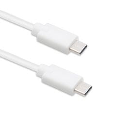 Qoltec usb 2.0 kabel tipa c moški | usb 2.0 tip c moški | 1,4 m | bela