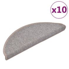 Vidaxl Preproge za stopnice 10 kosov 65x28 cm svetlo rjave