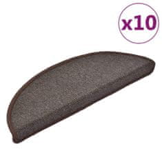 Vidaxl Preproge za stopnice 10 kosov 65x28 cm kavno rjave