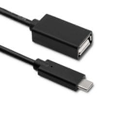 Qoltec kabel usb 3.1 tip c moški | usb 2.0 tip a ženski | 0,25 m