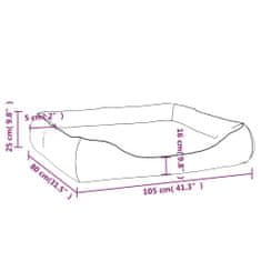 Vidaxl Pasja postelja bež 105x80x25 cm umetno usnje