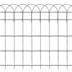 Vidaxl Vrtna mejna ograja železo s prašnim premazom 10x0,65 m