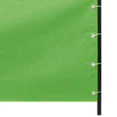Greatstore Balkonski paravan, svetlo zelene barve, 80x240 cm, tkanina Oxford