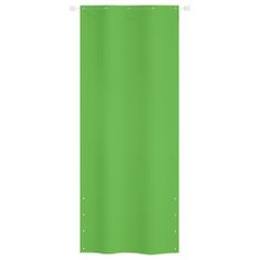 Greatstore Balkonski paravan, svetlo zelene barve, 100x240 cm, tkanina Oxford