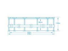 Bestway Steel Pro Max 3,66 x 1 m + Kartušna filtracija + lestev DAZ544