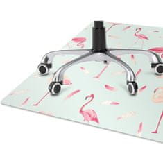Decormat Podloga za zaščito tal Flamingos and feathers 100x70 cm 
