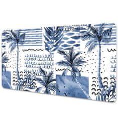 Decormat Podloga za pisalno mizo Blue palm 90x45 cm 