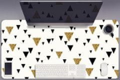Decormat Podloga za pisalno mizo Gold and black triangles 90x45 cm 