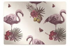 Decormat Podloga za pisarniški stol Flamingo in hibiskus 120x90 cm 