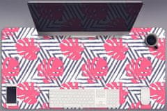Decormat Podloga za pisalno mizo Pink leaves 90x45 cm 