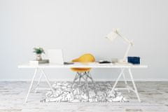 Decormat Podloga za stol parket Doodle -style mačke 140x100 cm 