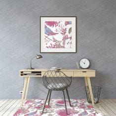 Decormat Podloga za pisarniški stol Ptice in rože 120x90 cm 