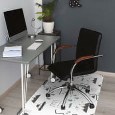 Decormat Podloga za pisarniški stol Motiv potovanja 100x70 cm 