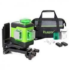 Huepar PRO 503CG 12 linijski laser 360 z dvema akumulatorjema