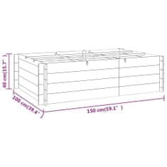 Vidaxl Visoka greda 150x100x40 cm impregniran les