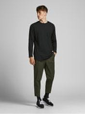 Jack&Jones Moška majica s kratkimi rokavi JJENOA Long Line Fit 12190128 Black Relaxed (Velikost L)