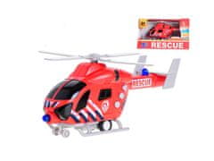 Mikro Trading Gasilski helikopter, 20 cm, na baterije s svetlobo in zvokom v škatli