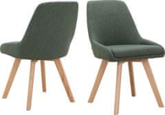 Danish Style Jedilni stol Rudy (SET 2), zelena