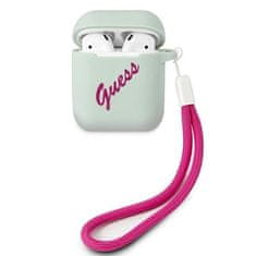 Guess GUACA2LSVSBF AirPods pokrov moder/blue fuschia Silikon Vintage