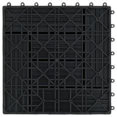 Vidaxl Talne plošče 22 kosov 30x30 cm 2 m2 WPC črne