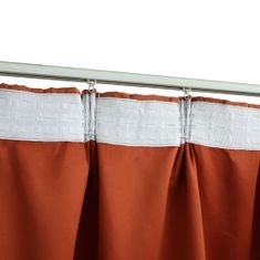 Vidaxl Zatemnitvene zavese z obešali 2 kosa rjaste 140x175 cm