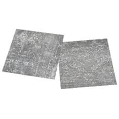Greatstore Samolepilne talne plošče 55 kosov PVC 5,11 m2 betonsko sive