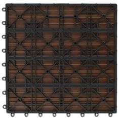 Vidaxl Talne plošče 22 kosov 30x30 cm 2 m² WPC rjave